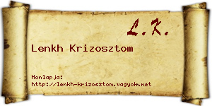 Lenkh Krizosztom névjegykártya